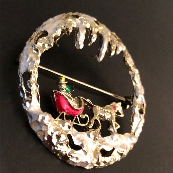 SLEIGH BROACH CIRCLE WITH SLEIGH - Picture 7 of 10